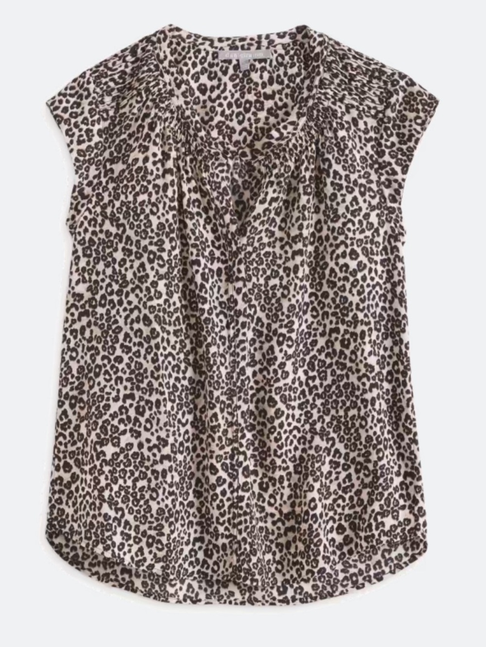 Daniel Rainn NWOT Leopard Print Cap-Sleeve Women’s Top - Brown/Beige - Size L